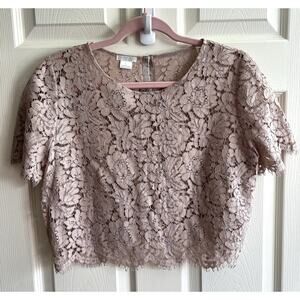 JENNY YOO Anthropologie Blush Pink Kenzie Cropped Topper Top